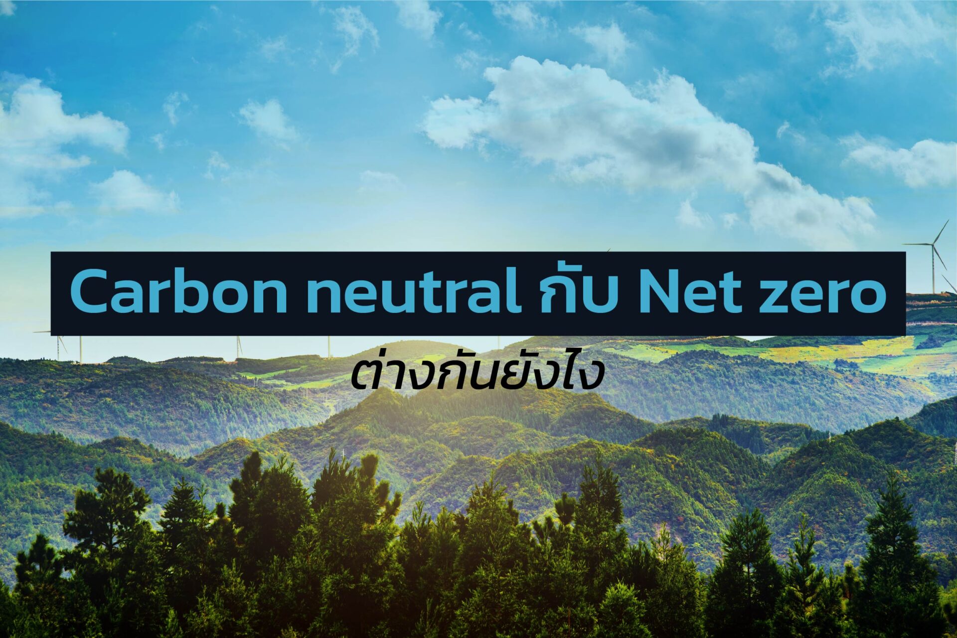 Carbon neutral กับ Net zero ต่างกันยังไง